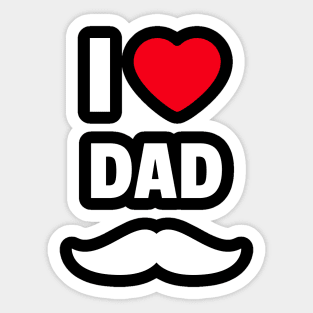I Heart Dad Sticker